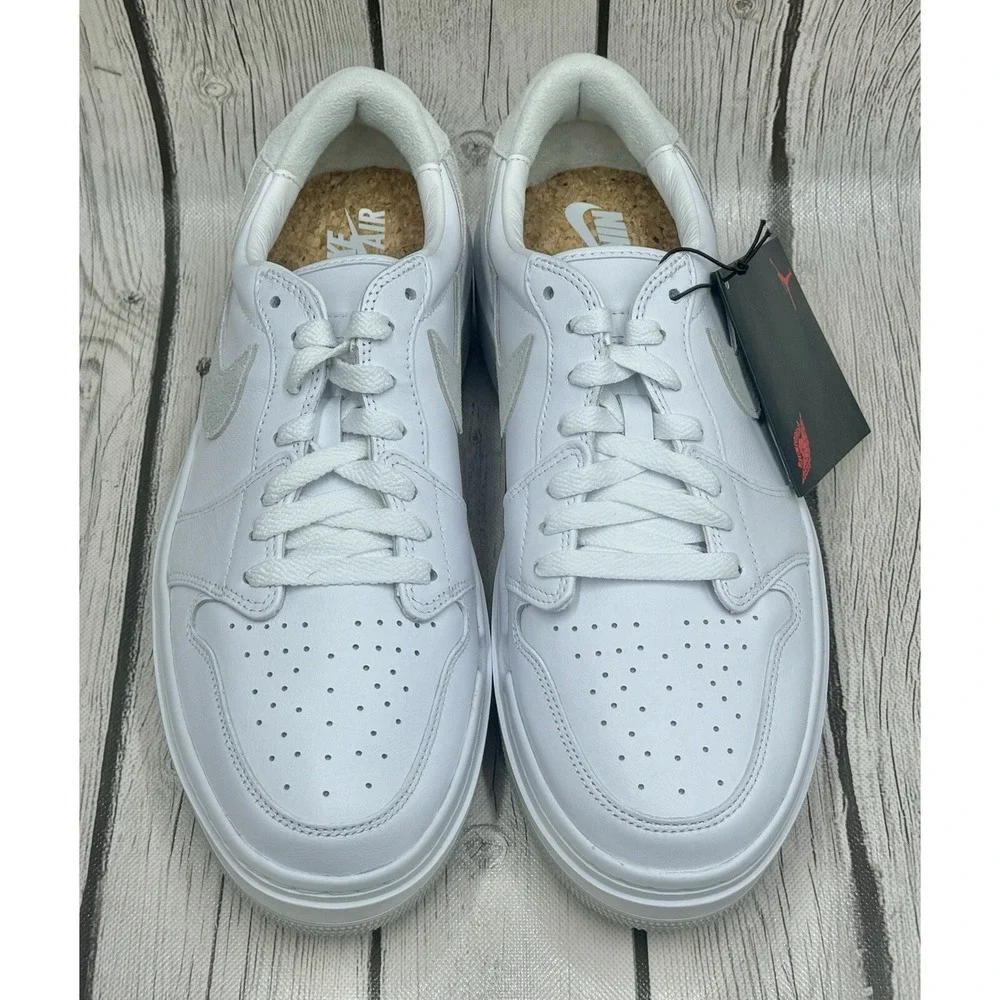 Nike Women's Air Jordan 1 Low Elevate White Neutral Grey Size 12 / Men's Size 10